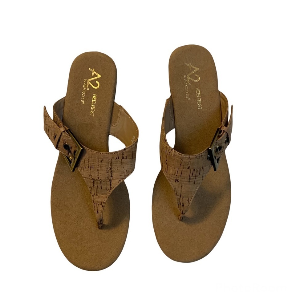 New A2 by Aerosoles Heel First Wedge Sandal size 8